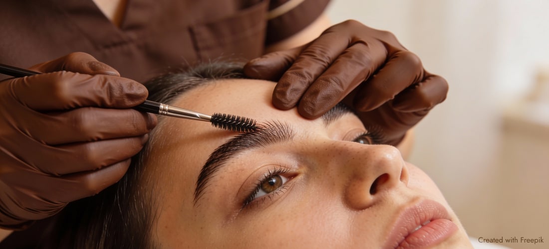 Процесс долговременной укладки бровей