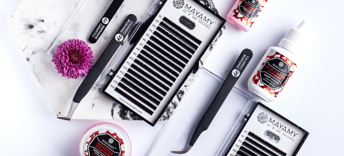 3Д ресницы с инструментами для наращивания 