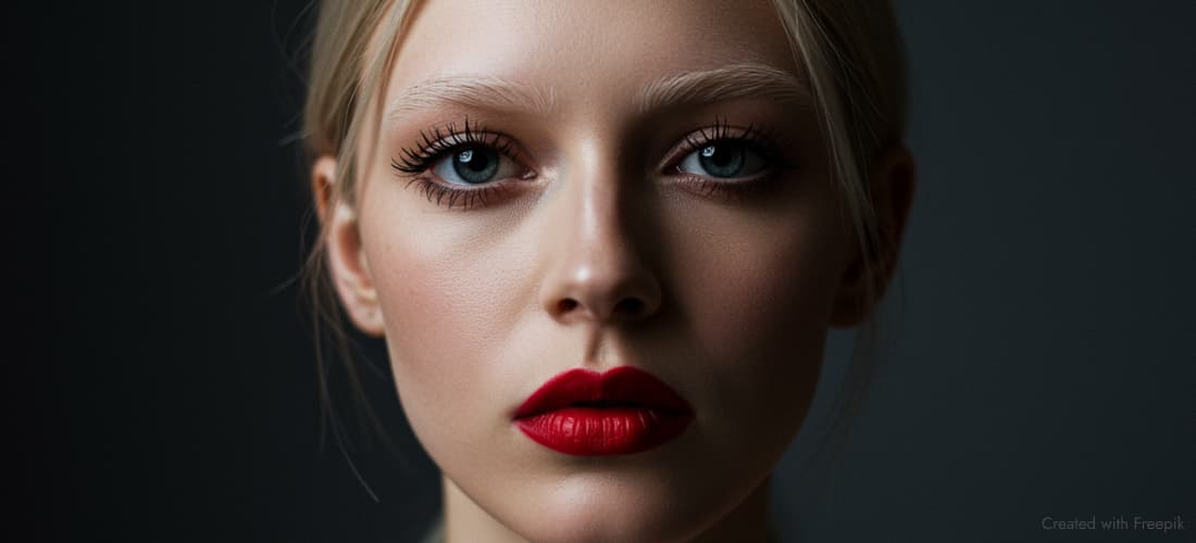 Девушка осветленными бровями