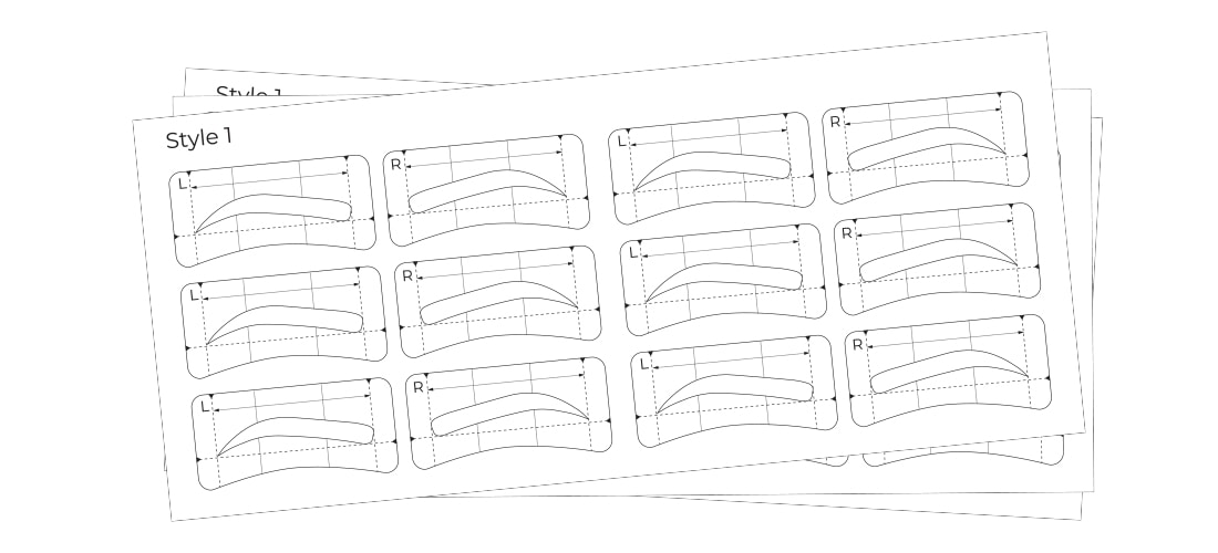 Одноразовый трафарет для бровей