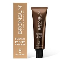 Крем-краска для бровей и ресниц BRONSUN, цвет светло-коричневый #5, 15 мл