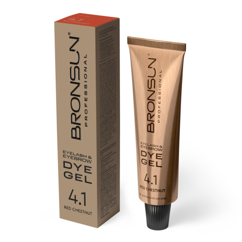 Краска для ресниц и бровей BRONSUN, цвет медный каштан #4.1, 15 мл фото 3