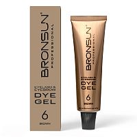 Краска для ресниц и бровей BRONSUN, цвет коричневый #6, 15 мл