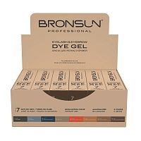 Краска для ресниц и бровей BRONSUN, цвет темно-коричневый #7, 15 мл — 12 шт.