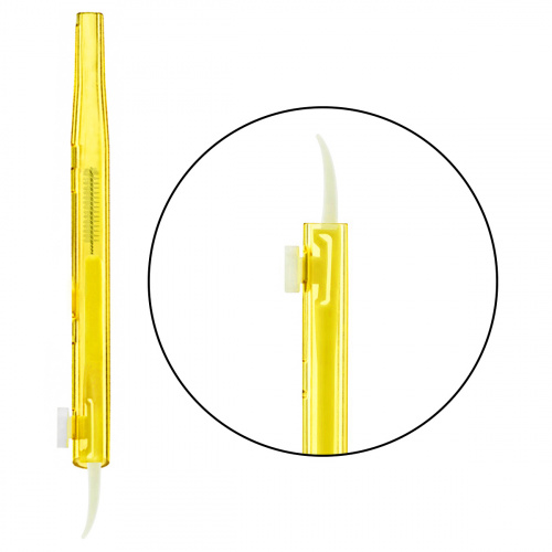 Щеточка многофункциональная для бровей и ресниц Baby Brush 1.0 мм, желтая фото 3