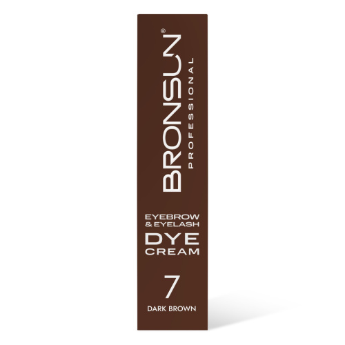 Крем-краска для бровей и ресниц BRONSUN, цвет темно-коричневый #7, 15 мл фото 9