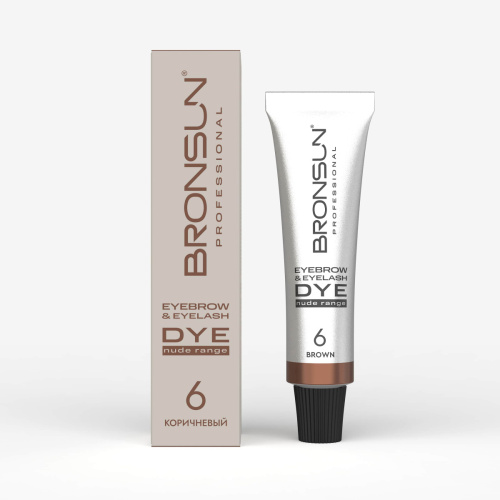 Крем-краска для бровей и ресниц NUDE RANGE BRONSUN, цвет коричневый #6, 15 мл