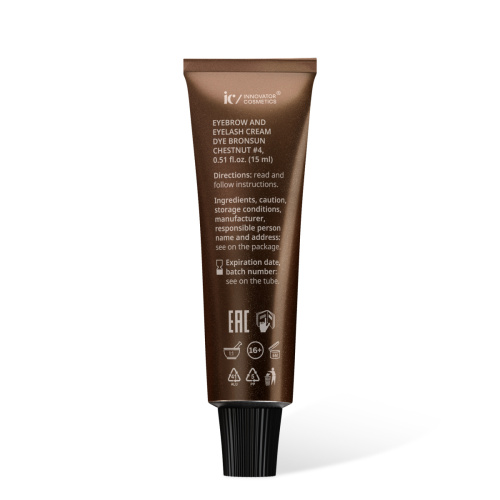 Крем-краска для бровей и ресниц BRONSUN, цвет каштан #4, 15 мл фото 8