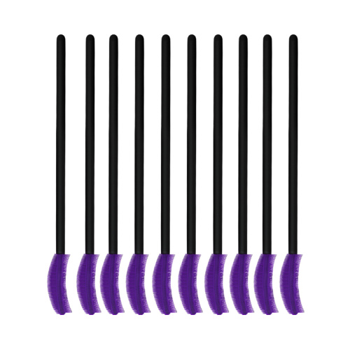 Щеточки для ресниц и бровей силиконовые, изогнутые, 10шт