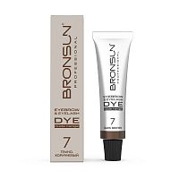Крем-краска для бровей и ресниц NUDE RANGE BRONSUN, цвет темно-коричневый #7, 15 мл