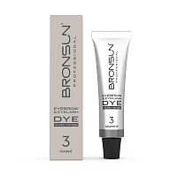 Крем-краска для бровей и ресниц NUDE RANGE BRONSUN, цвет графит #3, 15 мл