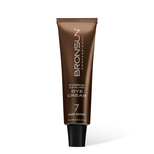 Крем-краска для бровей и ресниц BRONSUN, цвет темно-коричневый #7, 15 мл фото 7